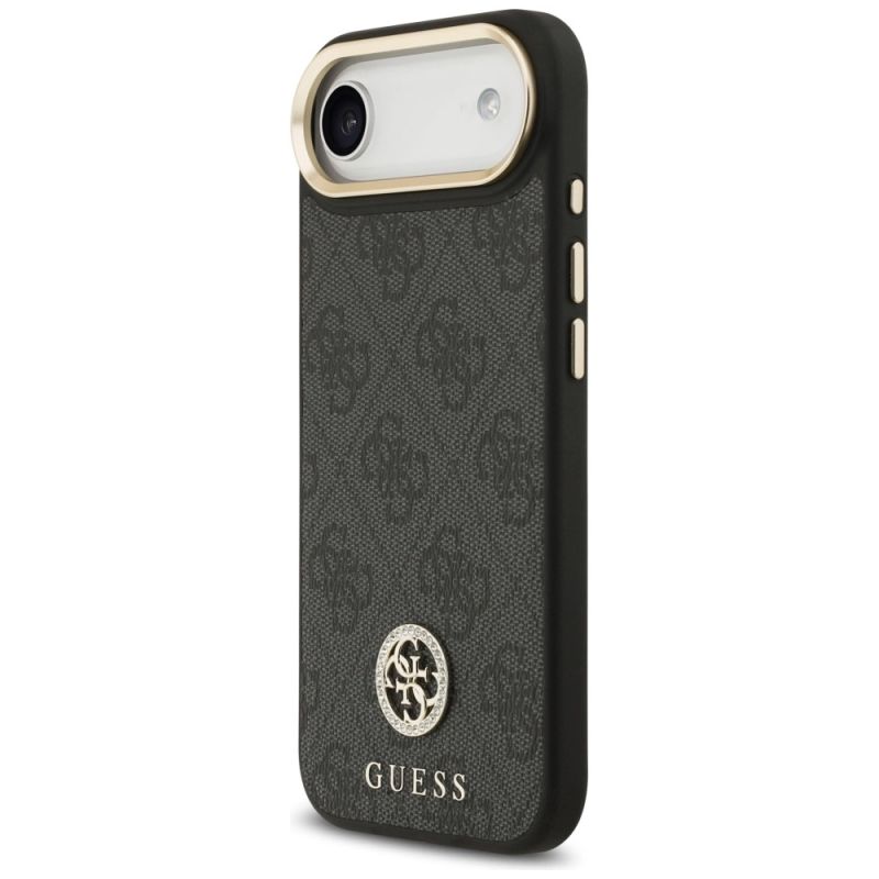 Etui Guess 4G Strass Logo MagSafe na iPhone Air - czarne - obrazek 2
