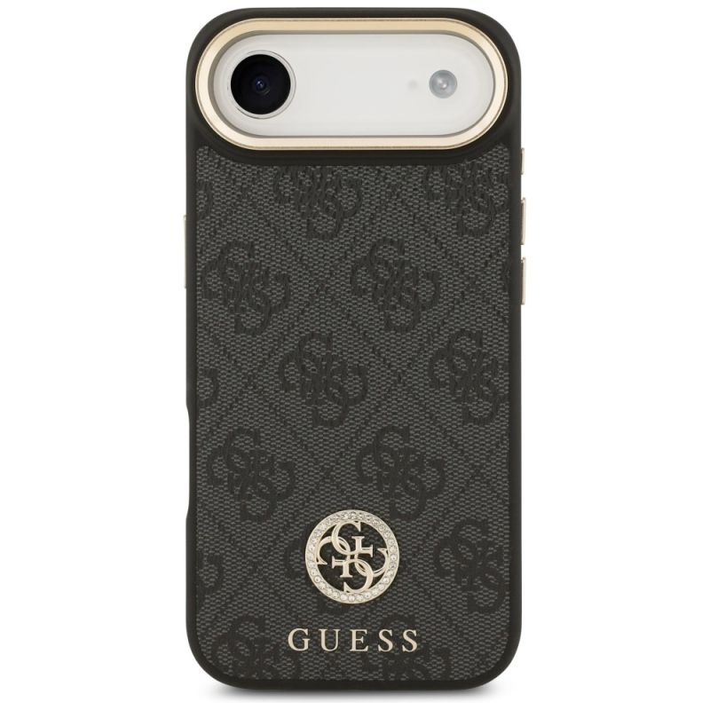 Etui Guess 4G Strass Logo MagSafe na iPhone Air - czarne - obrazek 3