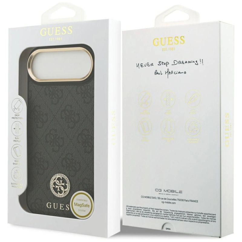 Etui Guess 4G Strass Logo MagSafe na iPhone Air - czarne - obrazek 8