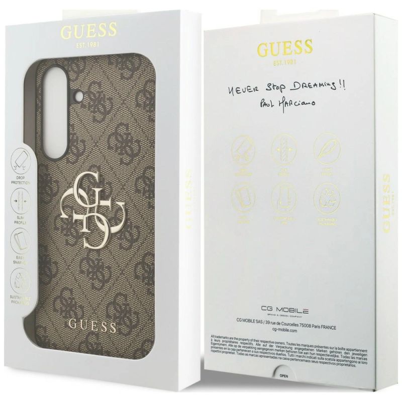 Etui Guess Big 4G Classic Logo na Samsung Galaxy S25 FE - brązowe - obrazek 9