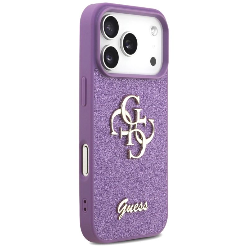 Etui Guess Fixed Glitter Big 4G na iPhone 17 Pro - fioletowe - obrazek 4