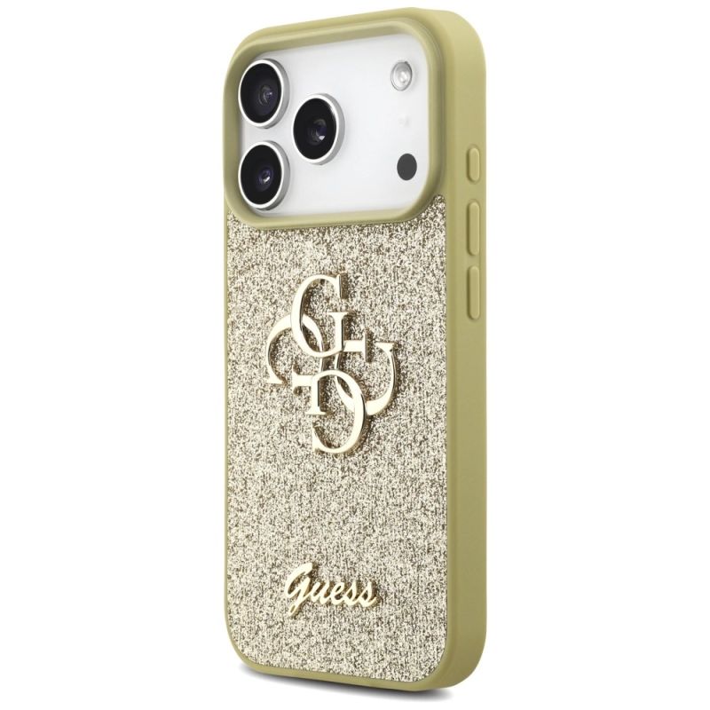 Etui Guess Fixed Glitter Big 4G na iPhone 17 Pro - złote - obrazek 2