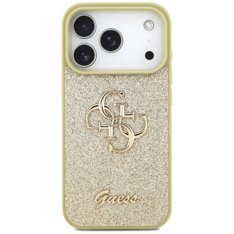 Etui Guess Fixed Glitter Big 4G na iPhone 17 Pro - złote - obrazek 3
