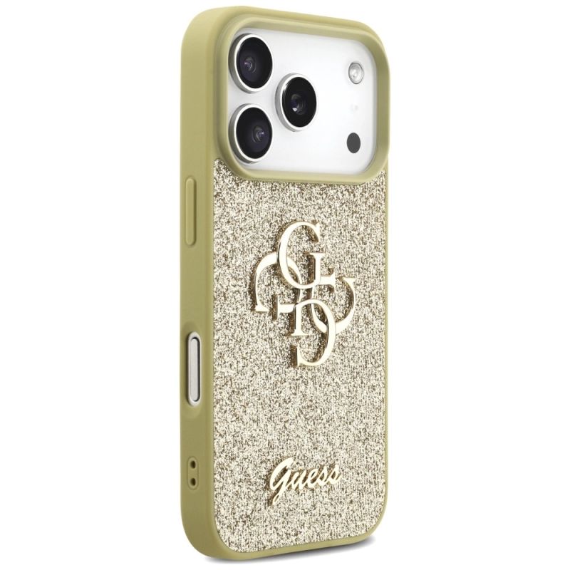 Etui Guess Fixed Glitter Big 4G na iPhone 17 Pro - złote - obrazek 4