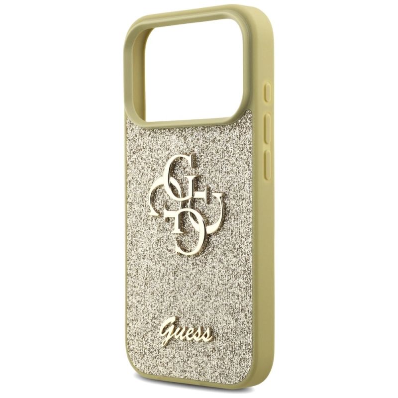 Etui Guess Fixed Glitter Big 4G na iPhone 17 Pro - złote - obrazek 6