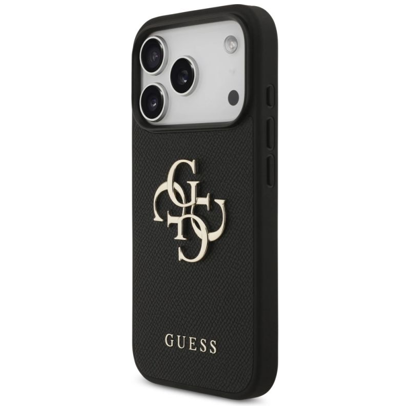 Etui Guess Grained Big 4G & Classic Logo na iPhone 17 Pro - czarne - obrazek 2