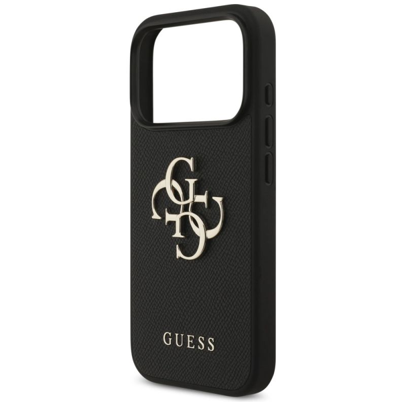 Etui Guess Grained Big 4G & Classic Logo na iPhone 17 Pro - czarne - obrazek 6