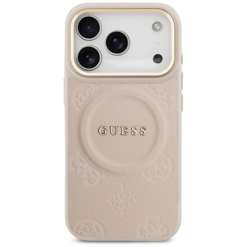 Etui Guess Peony Hot Stamp MagSafe na iPhone 17 Pro - różowe - obrazek 3
