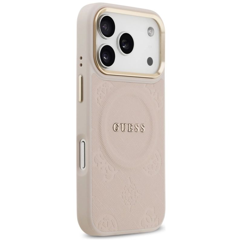 Etui Guess Peony Hot Stamp MagSafe na iPhone 17 Pro - różowe - obrazek 4