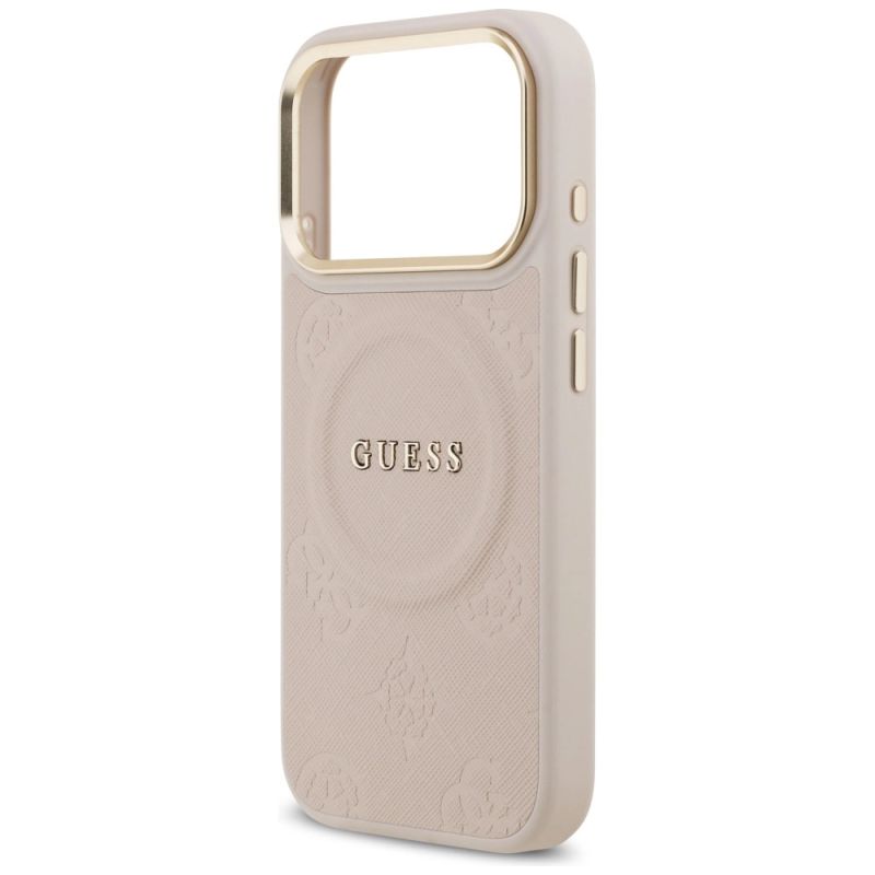 Etui Guess Peony Hot Stamp MagSafe na iPhone 17 Pro - różowe - obrazek 6