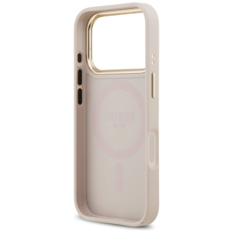 Etui Guess Peony Hot Stamp MagSafe na iPhone 17 Pro - różowe - obrazek 7