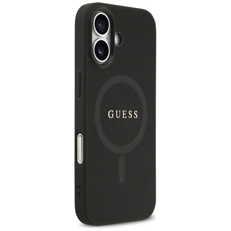 Etui Guess Saffiano Classic Logo MagSafe na iPhone 17 - czarne - obrazek 4
