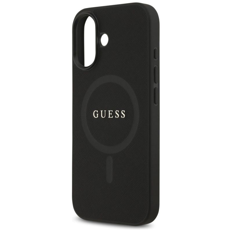 Etui Guess Saffiano Classic Logo MagSafe na iPhone 17 - czarne - obrazek 6