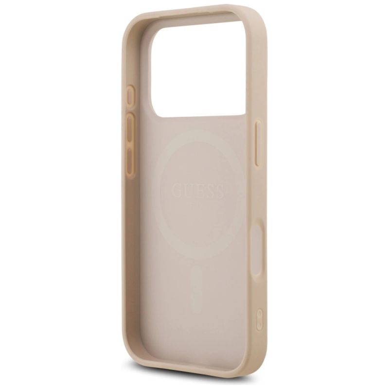 Etui Guess Saffiano Classic Logo MagSafe na iPhone 17 Pro - różowe - obrazek 7