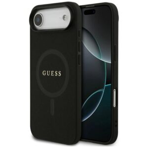Etui Guess Saffiano Classic Logo MagSafe na iPhone Air - czarne