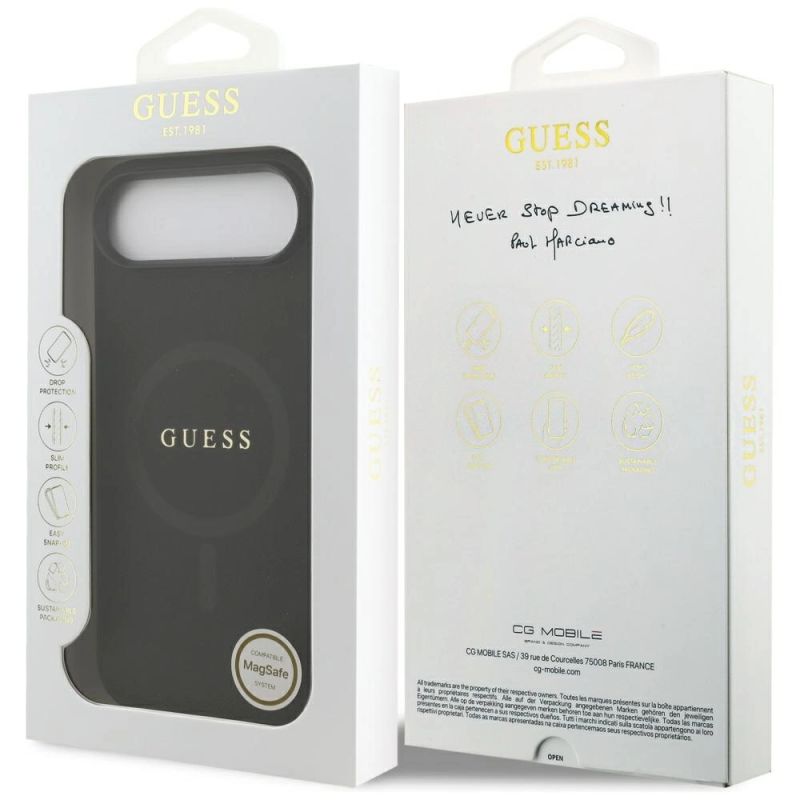 Etui Guess Saffiano Classic Logo MagSafe na iPhone Air - czarne - obrazek 8