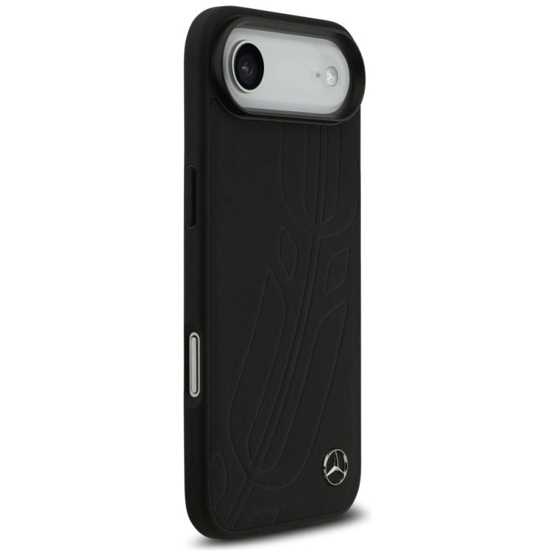Etui Mercedes Leather Large Laurel Leave MagSafe na iPhone Air - czarne - obrazek 4