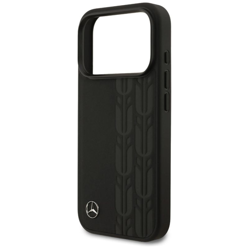 Etui Mercedes Leather Laurel Leaves MagSafe na iPhone 17 Pro - czarne - obrazek 6