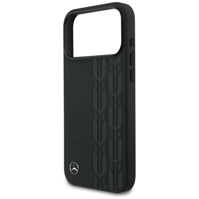 Etui Mercedes Leather Laurel Leaves MagSafe na iPhone 17 Pro Max - czarne - obrazek 6