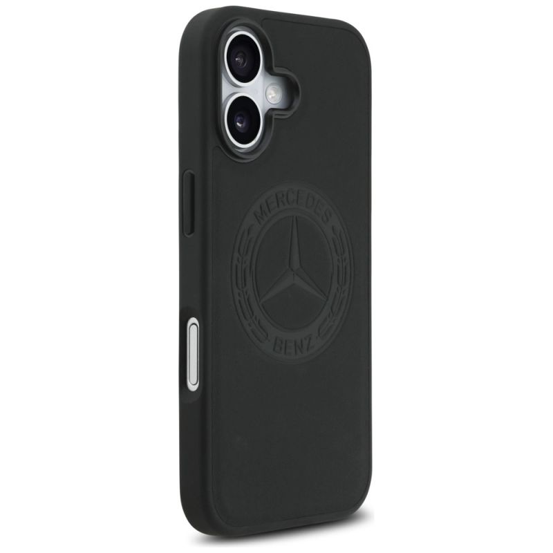 Etui Mercedes Leather Vintage Logo MagSafe na iPhone 17 - czarne - obrazek 4