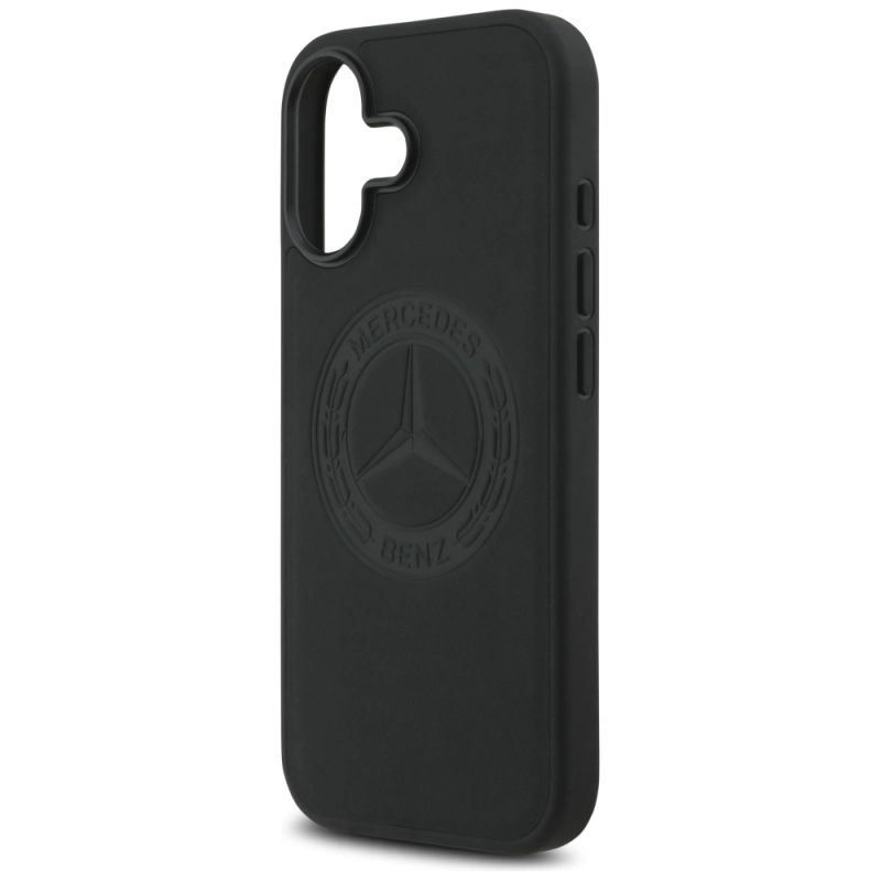 Etui Mercedes Leather Vintage Logo MagSafe na iPhone 17 - czarne - obrazek 6