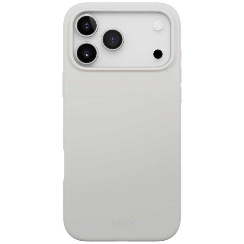 Etui UNIQ Lino na iPhone 17 Pro Max Magclick Charging - szare - obrazek 2