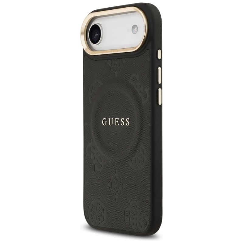 Etui Guess Peony Hot Stamp MagSafe na iPhone Air - czarne - obrazek 2