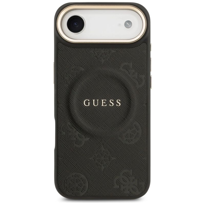 Etui Guess Peony Hot Stamp MagSafe na iPhone Air - czarne - obrazek 3