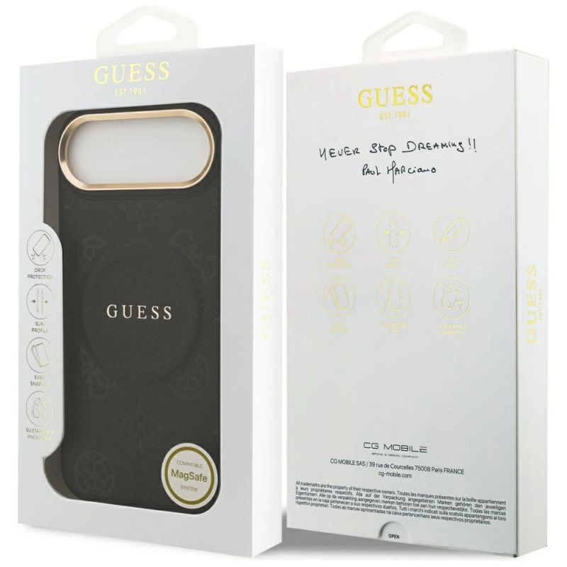 Etui Guess Peony Hot Stamp MagSafe na iPhone Air - czarne - obrazek 8