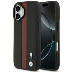 Etui BMW M Perforated Stripe Logo MagSafe na iPhone 17 - czerwone