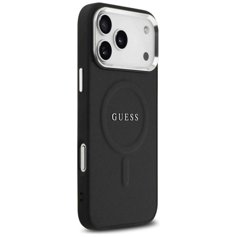 Etui Guess Classic Logo MagSafe na iPhone 17 Pro Max - czarne - obrazek 4