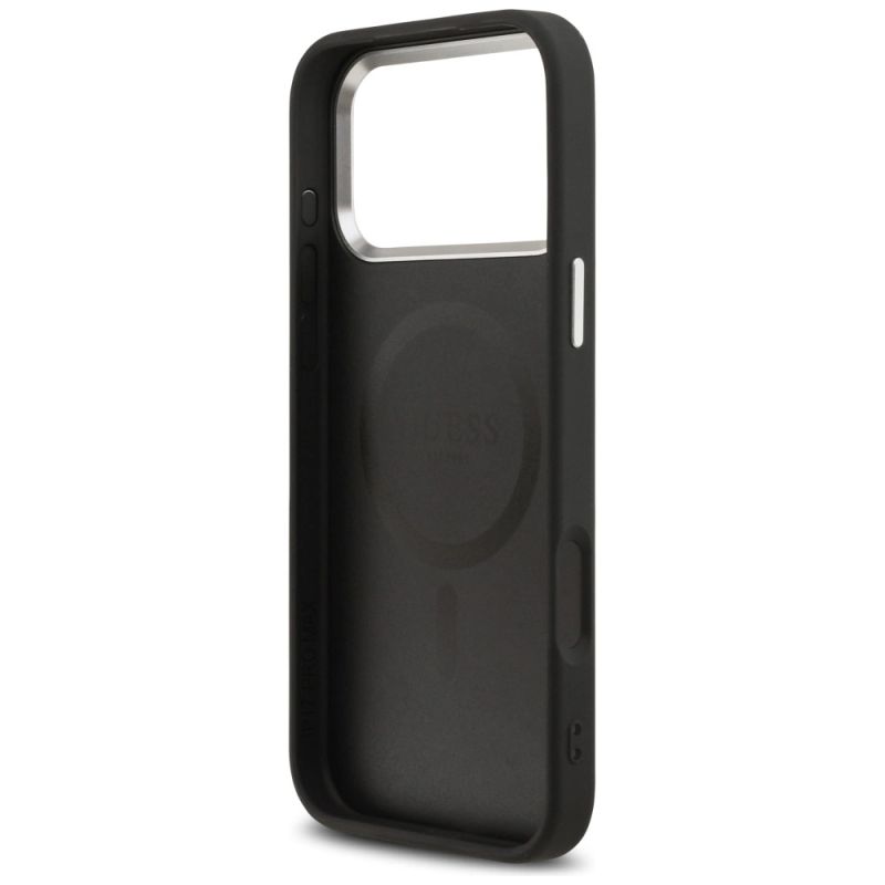 Etui Guess Classic Logo MagSafe na iPhone 17 Pro Max - czarne - obrazek 7