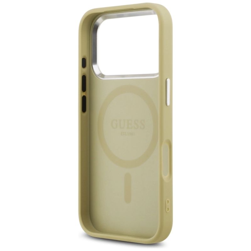 Etui Guess Glitter Triangle Logo MagSafe na iPhone 17 Pro - złote - obrazek 7