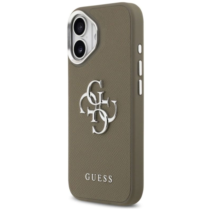 Etui Guess Grained Big 4G Classic Logo na iPhone 17 - brązowe - obrazek 2