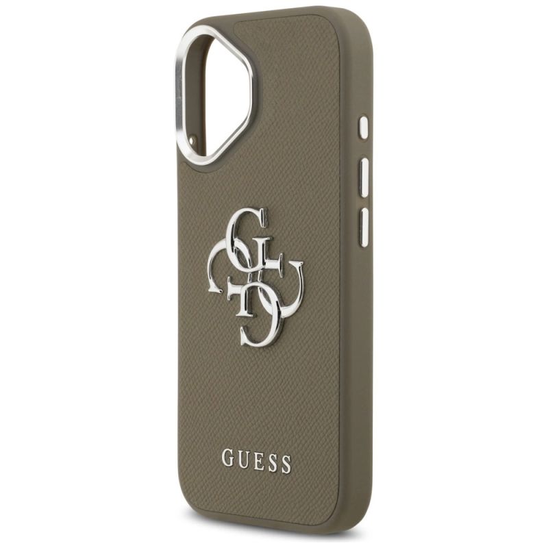 Etui Guess Grained Big 4G Classic Logo na iPhone 17 - brązowe - obrazek 6