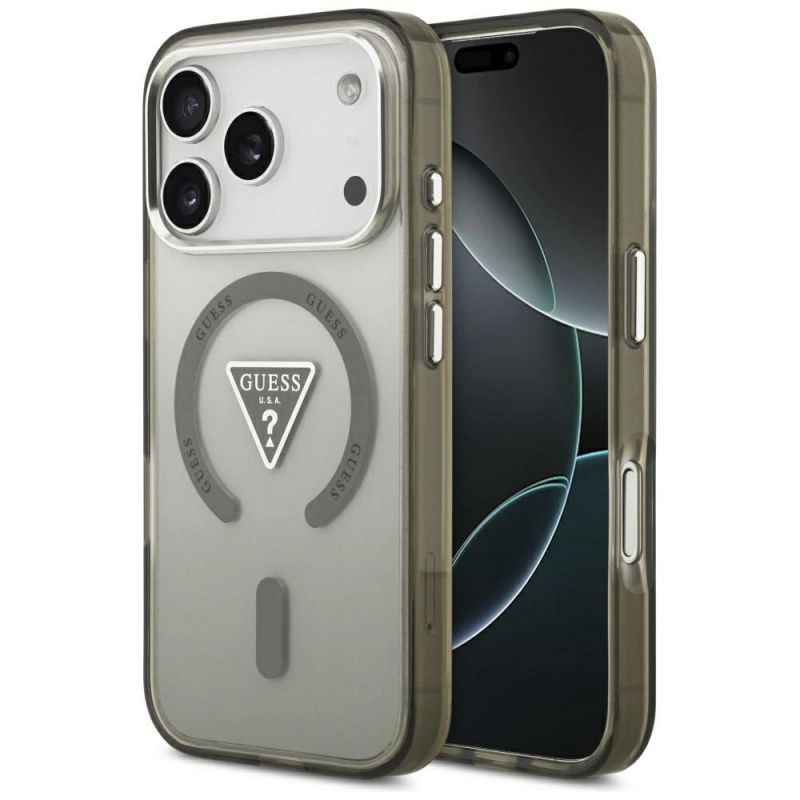 Etui Guess IML Gradient Triangle Logo MagSafe na iPhone 17 Pro Max - zielone