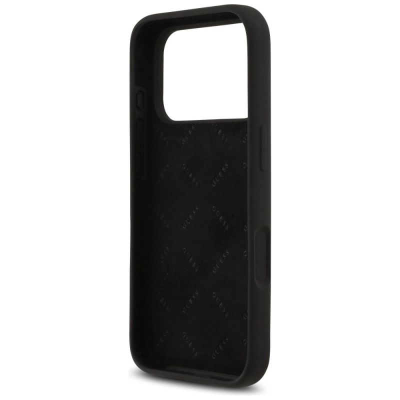 Etui Guess Silicone Big 4G Script na iPhone 17 Pro - czarne - obrazek 7