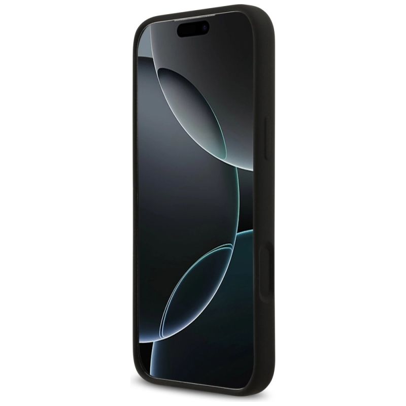Etui Guess Silicone Big 4G Script na iPhone 17 Pro Max - czarne - obrazek 5