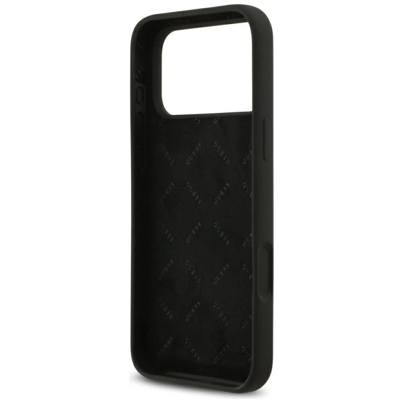 Etui Guess Silicone Big 4G Script na iPhone 17 Pro Max - czarne - obrazek 7
