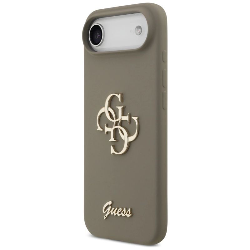 Etui Guess Silicone Big 4G Script na iPhone Air - brązowe - obrazek 2