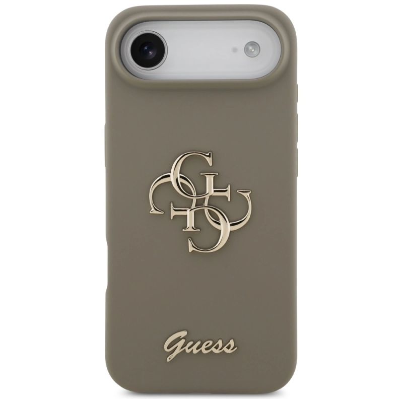 Etui Guess Silicone Big 4G Script na iPhone Air - brązowe - obrazek 3