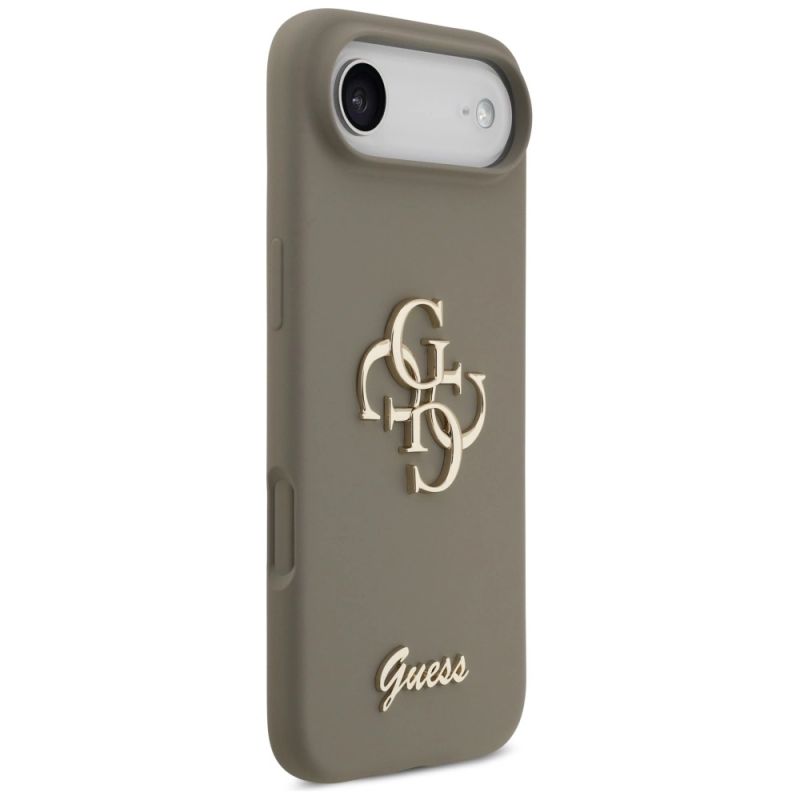 Etui Guess Silicone Big 4G Script na iPhone Air - brązowe - obrazek 4