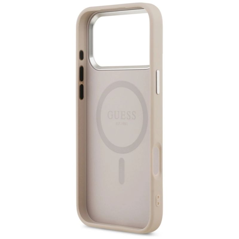 Etui Guess Triangle Logo MagSafe na iPhone 17 Pro - różowe - obrazek 7
