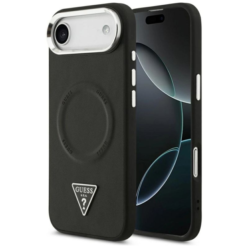 Etui Guess Triangle Logo MagSafe na iPhone Air - czarne