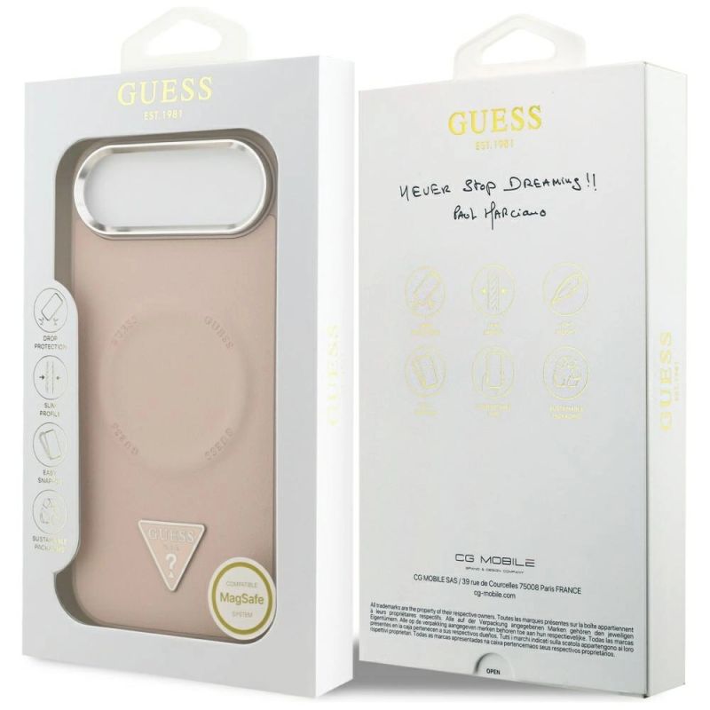 Etui Guess Triangle Logo MagSafe na iPhone Air - różowe - obrazek 8