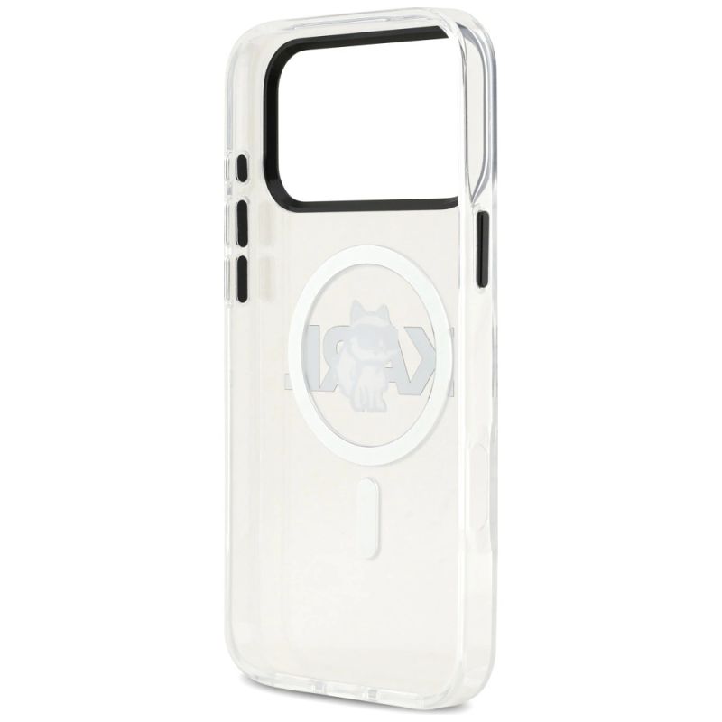 Etui Karl Lagerfeld IML Choupette Sketch Logo MagSafe na iPhone 17 Pro - przezroczyste - obrazek 7