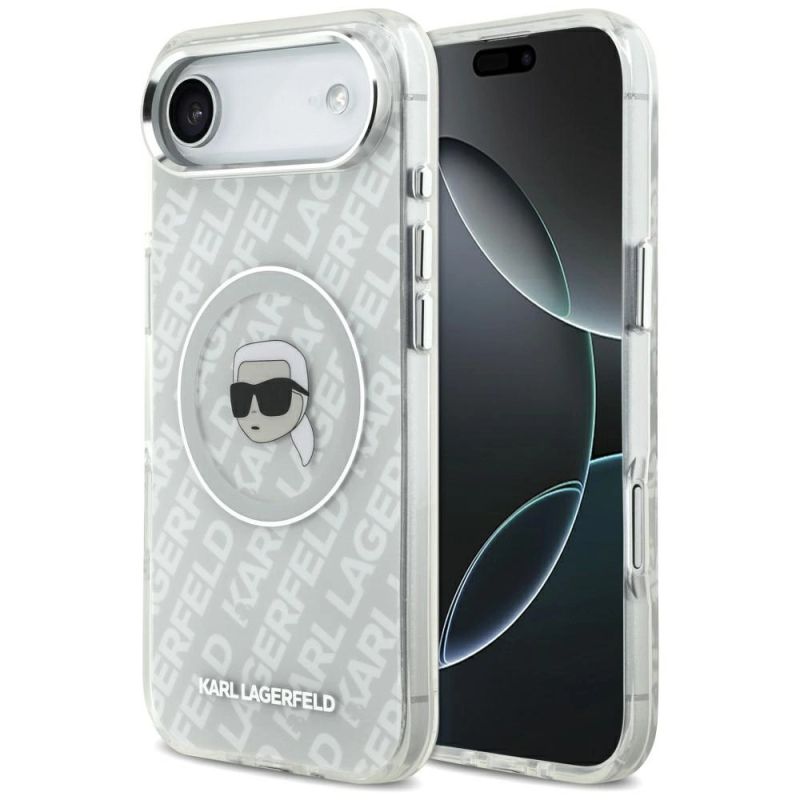 Etui Karl Lagerfeld IML Karl Head Logo MagSafe na iPhone Air -szare