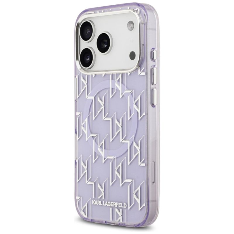 Etui Karl Lagerfeld IML KL Monogram MagSafe na iPhone 17 Pro - fioletowe - obrazek 2