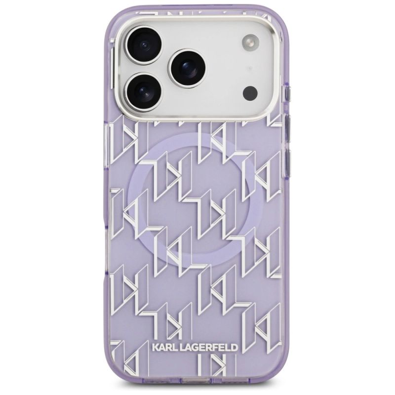 Etui Karl Lagerfeld IML KL Monogram MagSafe na iPhone 17 Pro - fioletowe - obrazek 3