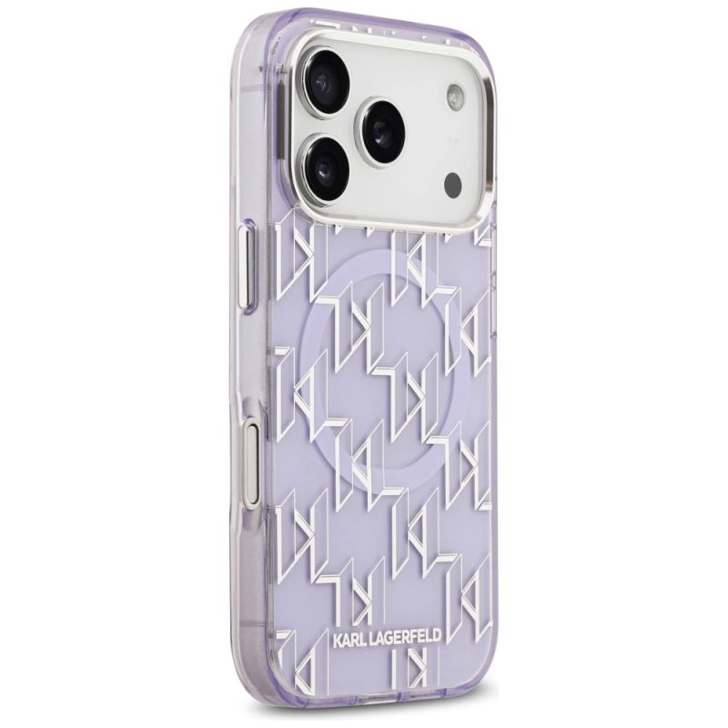 Etui Karl Lagerfeld IML KL Monogram MagSafe na iPhone 17 Pro - fioletowe - obrazek 4